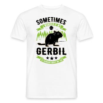 Gerbille Cadeau Rat de course Gerbille - T-shirt homme - blanc - Devant - AI Model Male 178 dark (178cm)