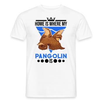 Zuhause ist wo mein Pangolin ist - Männer T-Shirt - Weiß - Vorne - AI Model Male 178 dark (178cm)