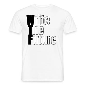 WTF - Write The Future - Men's T-Shirt - white - Front - AI Model Male 178 dark (178cm)