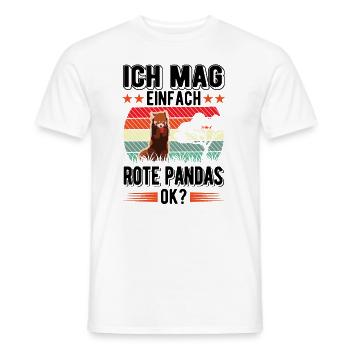 Ich mag einfach Rote Pandas - Männer T-Shirt - Weiß - Vorne - AI Model Male 178 dark (178cm)