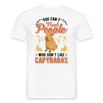 You can't trust people who don't like Capybaras - Männer T-Shirt - Weiß - Vorne - AI Model Male 178 dark (178cm)