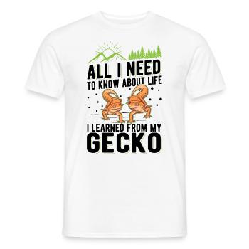 Gecko Cadeau Léopard Gecko - T-shirt homme - blanc - Devant - AI Model Male 178 dark (178cm)