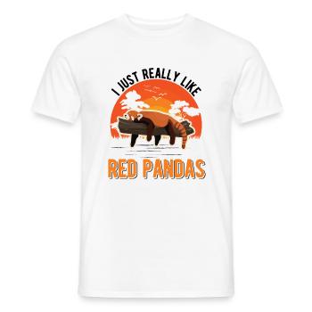 J’aime vraiment Red Pandas Roter Panda - T-shirt homme - blanc - Devant - AI Model Male 178 dark (178cm)