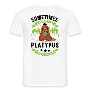 Platypus Spell Platypus - Men's T-Shirt - white - Front - AI Model Male 178 dark (178cm)
