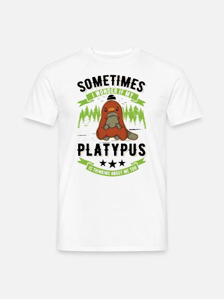 Platypus Spell Platypus - Men's T-Shirt - white