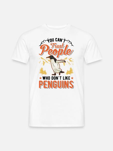 Pinguin Geschenk Penguin - Männer T-Shirt - Weiß