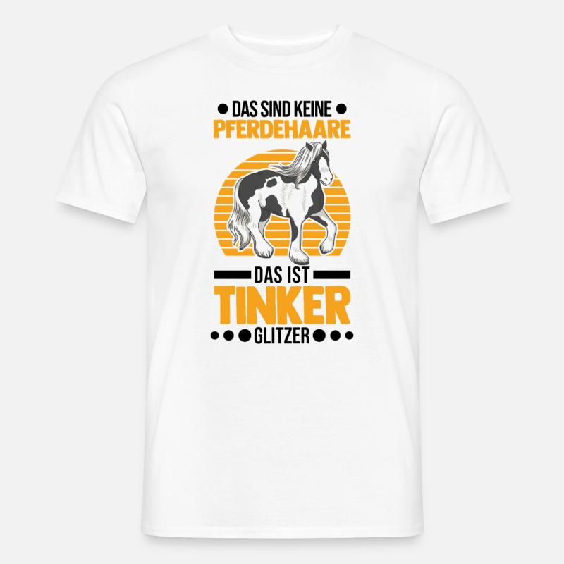Irish Tinker Parfüm Glitzer Tinkerpferd - Männer T-Shirt - Weiß