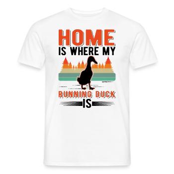 La maison est l’endroit où mon canard qui court est Laufente - T-shirt homme - blanc - Devant - AI Model Male 178 dark (178cm)