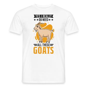 Chèvres Cadeau Chèvre Hôte Chèvre - T-shirt homme - blanc - Devant - AI Model Male 178 dark (178cm)