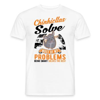 Chinchilla Gift Woolly Short-tailed Chinchilla - Men's T-Shirt - white - Front - AI Model Male 178 dark (178cm)
