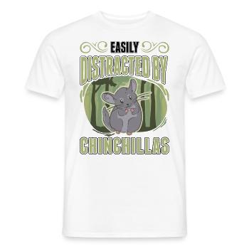 Easily distracted by Chinchillas - Männer T-Shirt - Weiß - Vorne - AI Model Male 178 dark (178cm)