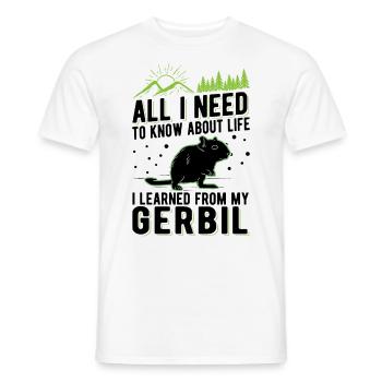Gerbil Gift Racing Rat Gerbil - Men's T-Shirt - white - Front - AI Model Male 178 dark (178cm)