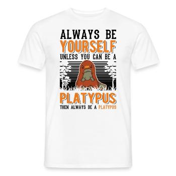 Platypus Gift Platypus - Men's T-Shirt - white - Front - AI Model Male 178 dark (178cm)