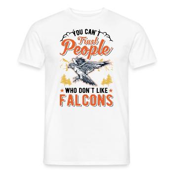 Falcon Gift Falcon Breeding Falcon Breeder Falconer - Men's T-Shirt - white - Front - AI Model Male 178 dark (178cm)