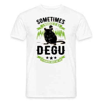 Degu owner shrub rat forest degu - Men's T-Shirt - white - Front - AI Model Male 178 dark (178cm)