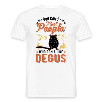 You can't trust people who don't like Degus - Männer T-Shirt - Weiß - Vorne - AI Model Male 178 dark (178cm)