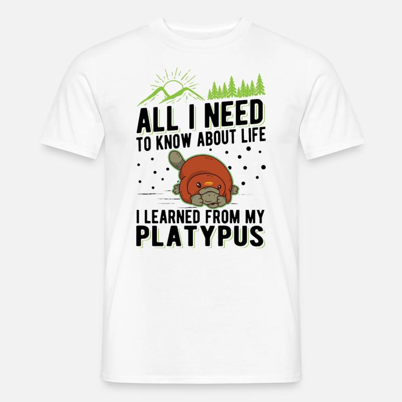 Schnabeltier Geschenk Platypus - Männer T-Shirt - Weiß