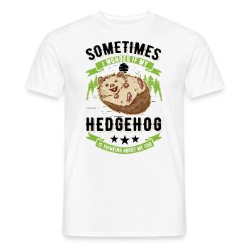 Igel Geschenk Stacheligel - Männer T-Shirt - Weiß - Vorne - AI Model Male 178 dark (178cm)