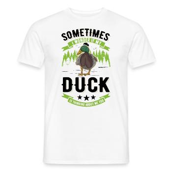 Duck Gift Duck Duck Breeder - Men's T-Shirt - white - Front - AI Model Male 178 dark (178cm)