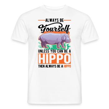 Soyez toujours vous-même hippopotame hippopotame hippopotame - T-shirt homme - blanc - Devant - AI Model Male 178 dark (178cm)
