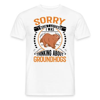 Murmeltier Groundhog Day Waldmurmeltier - Männer T-Shirt - Weiß - Vorne - AI Model Male 178 dark (178cm)