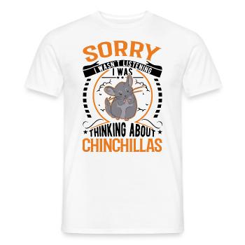 Chinchilla Gift Woolly Short-tailed Chinchilla - Men's T-Shirt - white - Front - AI Model Male 178 dark (178cm)
