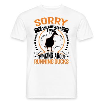 Indian Running Duck Gift Running Duck - Men's T-Shirt - white - Front - AI Model Male 178 dark (178cm)