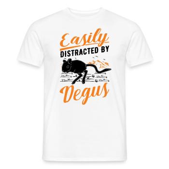 Easily distracted by Degus - Männer T-Shirt - Weiß - Vorne - AI Model Male 178 dark (178cm)