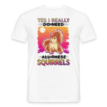 Écureuil Cadeau Écureuil Gris - T-shirt homme - blanc - Devant - AI Model Male 178 dark (178cm)