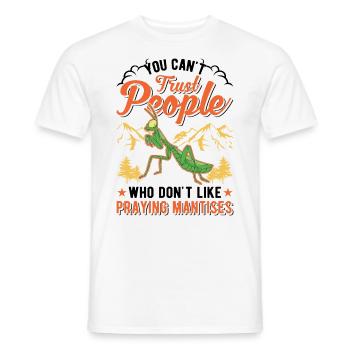 Praying mantis Gift Mantis Mantis - Men's T-Shirt - white - Front - AI Model Male 178 dark (178cm)