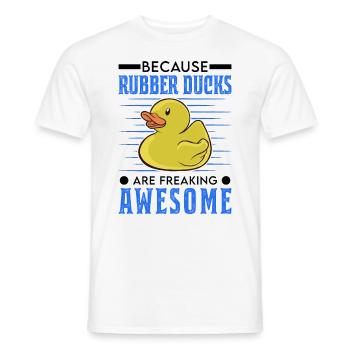Parce que les canards en caoutchouc sont géniaux - T-shirt homme - blanc - Devant - AI Model Male 178 dark (178cm)