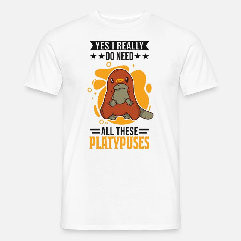 Schnabeltier Geschenk Platypus - Männer T-Shirt - Weiß