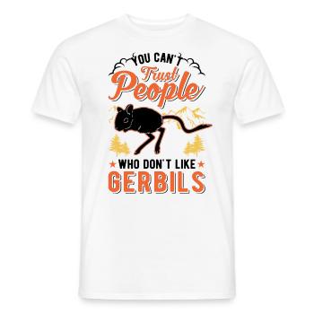 Gerbille Cadeau Rat de course Gerbille - T-shirt homme - blanc - Devant - AI Model Male 178 dark (178cm)