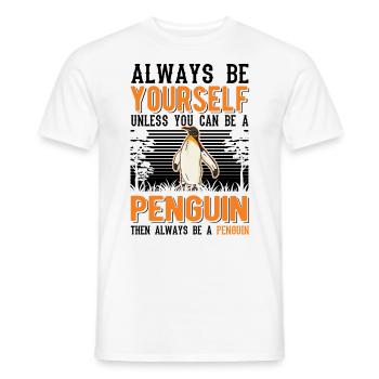 Pingouin Cadeau Pingouin - T-shirt homme - blanc - Devant - AI Model Male 178 dark (178cm)
