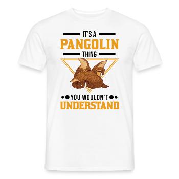 Pangolin Chose Pangolin - T-shirt homme - blanc - Devant - AI Model Male 178 dark (178cm)
