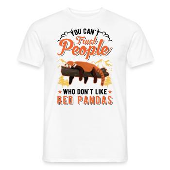 Red Panda Gift Cat Bear - Men's T-Shirt - white - Front - AI Model Male 178 dark (178cm)