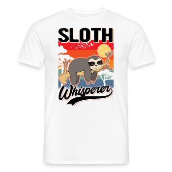 Faultier Flüsterer Sloth Whisperer - T-shirt homme - blanc - Devant - AI Model Male 178 dark (178cm)