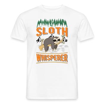 Faultier Flüsterer Sloth Whisperer - T-shirt homme - blanc - Devant - AI Model Male 178 dark (178cm)