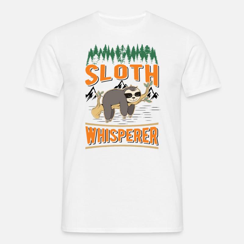 Faultier Flüsterer Sloth Whisperer - Men's T-Shirt - white