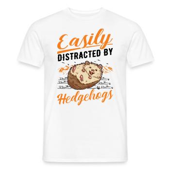 Facilement distrait par les hérissons Igel - T-shirt homme - blanc - Devant - AI Model Male 178 dark (178cm)