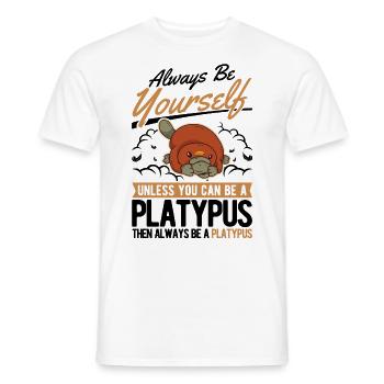 Platypus Gift Platypus - Men's T-Shirt - white - Front - AI Model Male 178 dark (178cm)