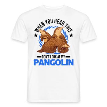 Pangolin Cadeau Pangolin - T-shirt homme - blanc - Devant - AI Model Male 178 dark (178cm)