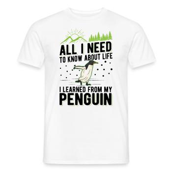 Pingouin Cadeau Pingouin - T-shirt homme - blanc - Devant - AI Model Male 178 dark (178cm)