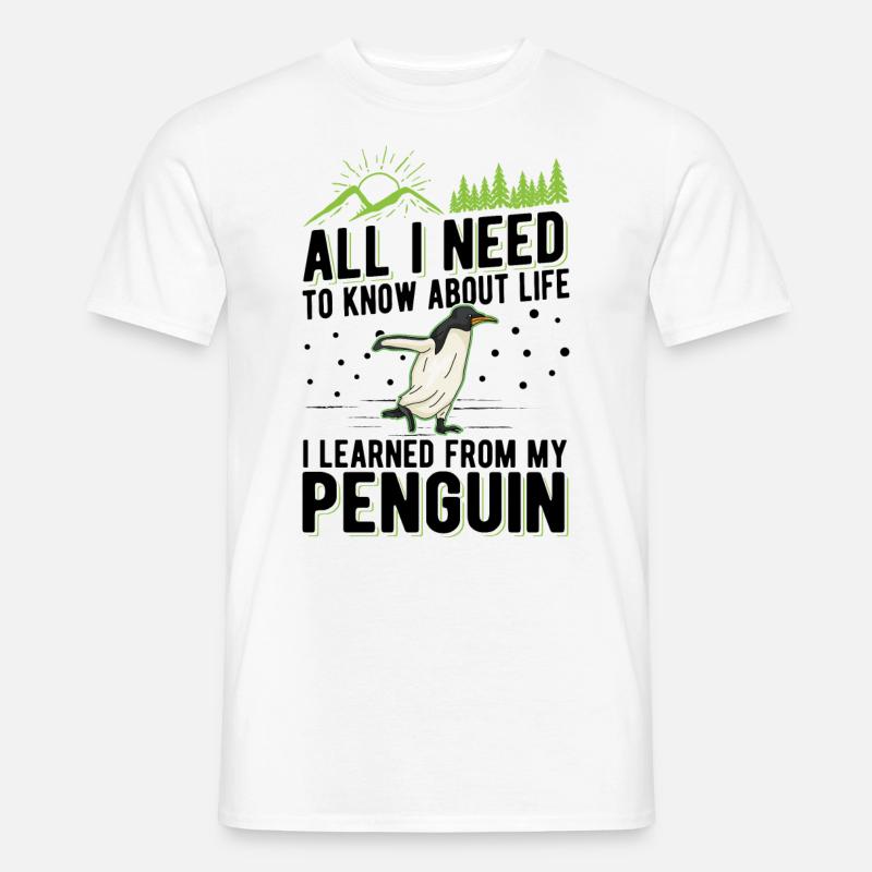 Pinguin Geschenk Penguin - Männer T-Shirt - Weiß