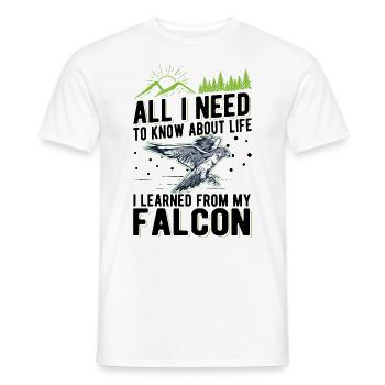 Falcon Gift Falcon Breeding Falcon Breeder Falconer - Men's T-Shirt - white - Front - AI Model Male 178 dark (178cm)