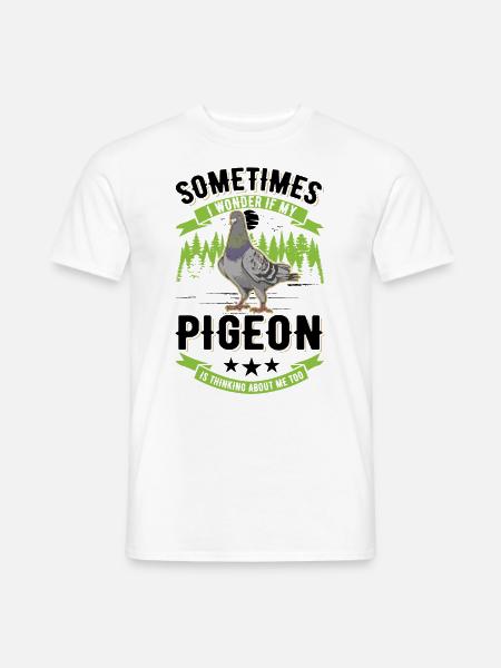 Taube Taubenzüchter Stadttaube - Männer T-Shirt - Weiß