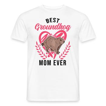 Murmeltier Mama Groundhog Mom Woodchuck - Männer T-Shirt - Weiß - Vorne - AI Model Male 178 dark (178cm)