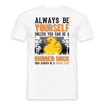 Soyez toujours vous-même Canard en caoutchouc Gummiente - T-shirt homme - blanc - Devant - AI Model Male 178 dark (178cm)