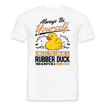 Soyez toujours vous-même Canard en caoutchouc Gummiente - T-shirt homme - blanc - Devant - AI Model Male 178 dark (178cm)