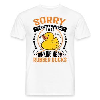 Rubber Duck Gift Squeaky Duck Bathing Duck - T-shirt homme - blanc - Devant - AI Model Male 178 dark (178cm)